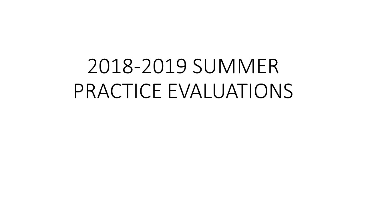 2018-2019 Yaz Stajı Sonuçları (2018-2019 Summer Practice Evaluations)